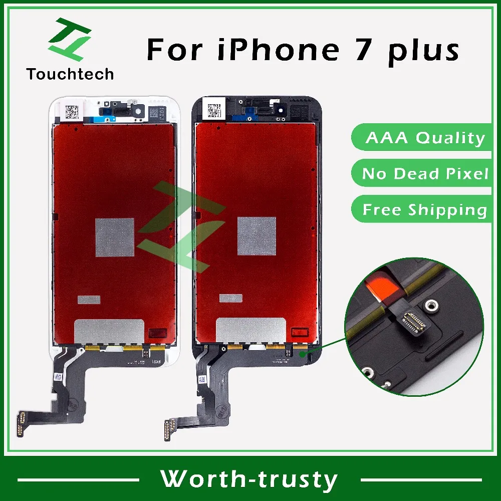 20 шт./лот AAA ++++ 5 дюймов для iPhone 7 Plus ЖК дисплей стеклянная сборка с сенсорным