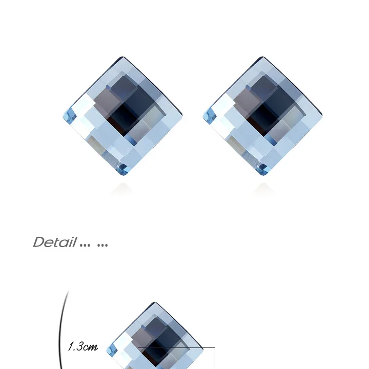 Квадратные настоящие серьги Swarovski с кристаллами, ювелирные изделия для женщин, аксессуары, маленькие серьги-гвоздики Brincos