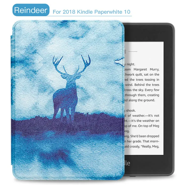 Reindeer WALNEW из искусственной кожи чехол для Amazon Kindle Paperwhite(10 поколение) 6 дюймов крышка электронной книги Smart Auto Sleep/Wake - Цвет: Reindeer