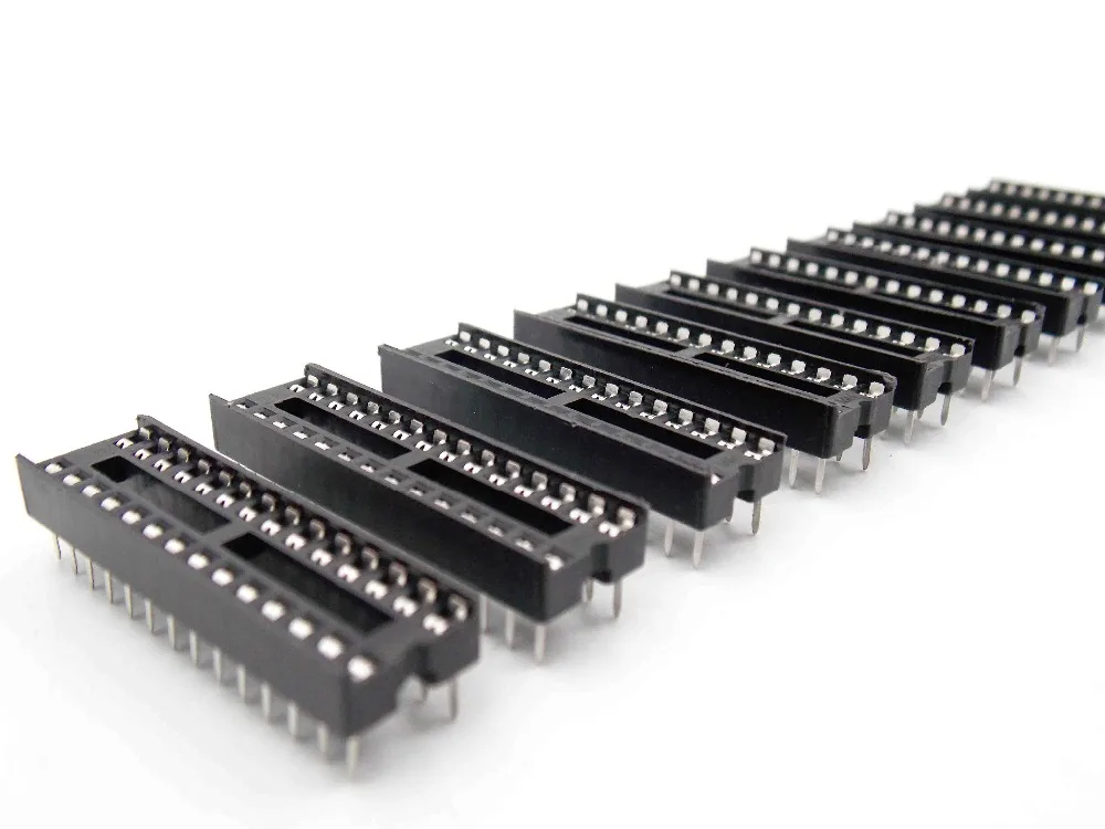 10 шт./лот 28pin DIP IC розетки адаптер паяльный Тип 28-контактный узкий корпус |