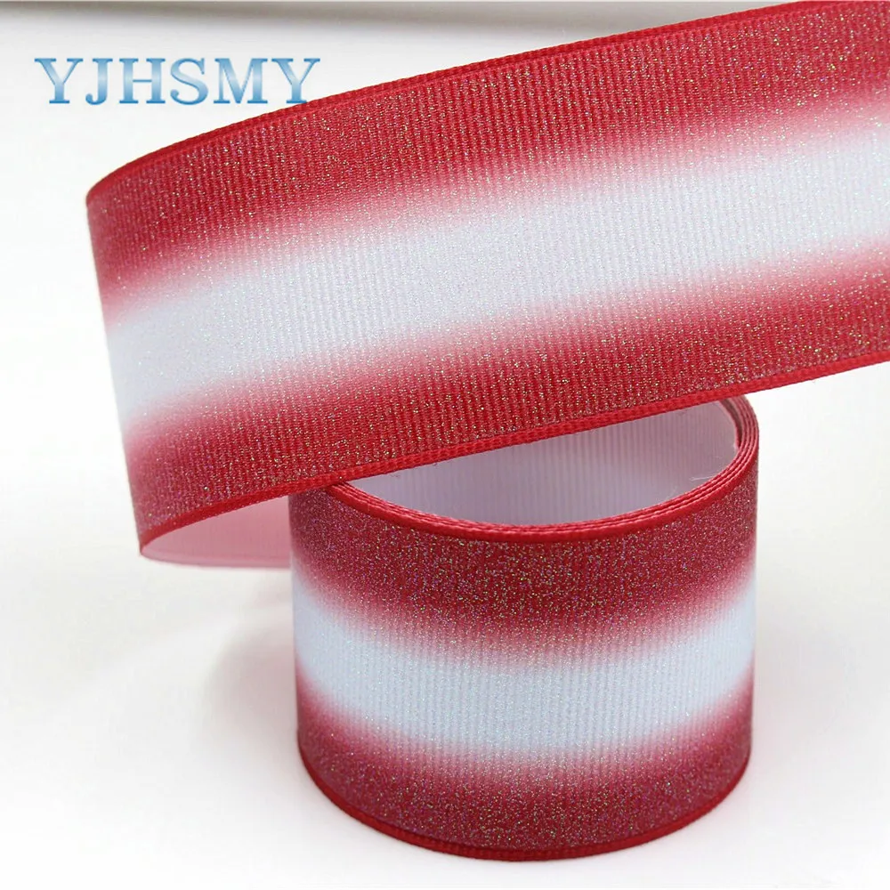 Yjhsmy 181161 3 ярдов 38 мм flash Ленты Термальность передачи печатных Grosgrain Свадебные