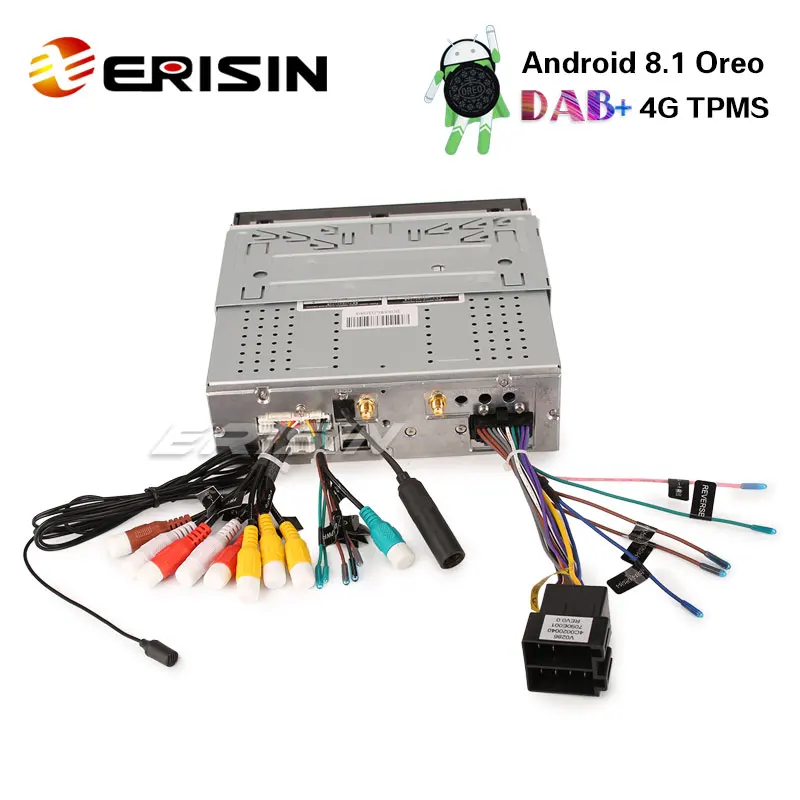 Erisin ES3808U 7 &quotAndroid 8 1 съемный автомобильный стерео DAB + 4G DVR DVD gps данные беспроводного