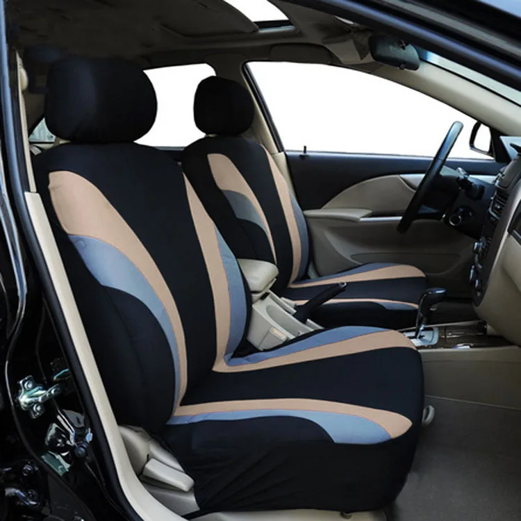 beige 4pcs Авто аксессуары для интерьера автомобиля чехлы на сиденья для укладки волос универсальный защитный чехол для сиденья машины подушка для сидения 9 шт./компл. автомобилей грязи сумка для хранения - Название цвета: beige 4pcs