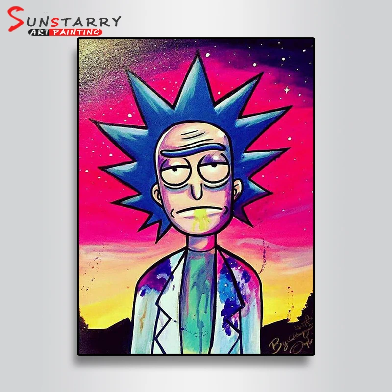 VB0026-1 Sunstarry 5D DIY мультфильм Рик и Морти Алмазная картина вышивка крестиком Алмазная вышивка круглая дрель Алмазная мозаика домашний декор - Цвет: VB0026-1