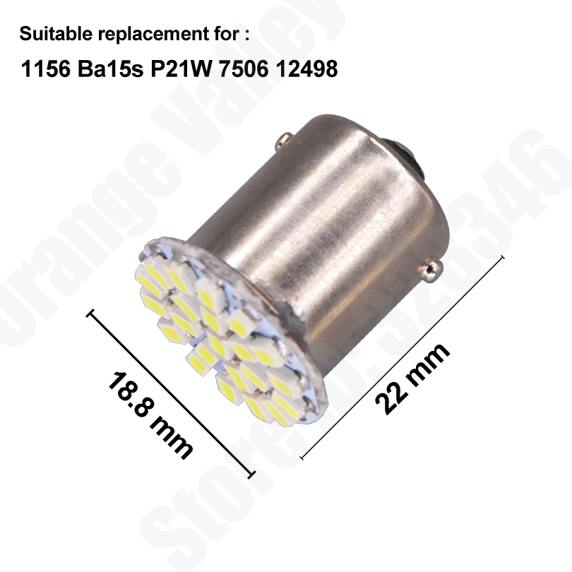 1 шт. Лидер продаж 12V 1156 22SMD P21W BA15S светодиодный автомобильная лампа авто передний светильник чудесный хвост светильник поворот Син, сигнализирующий Фонарь лампы