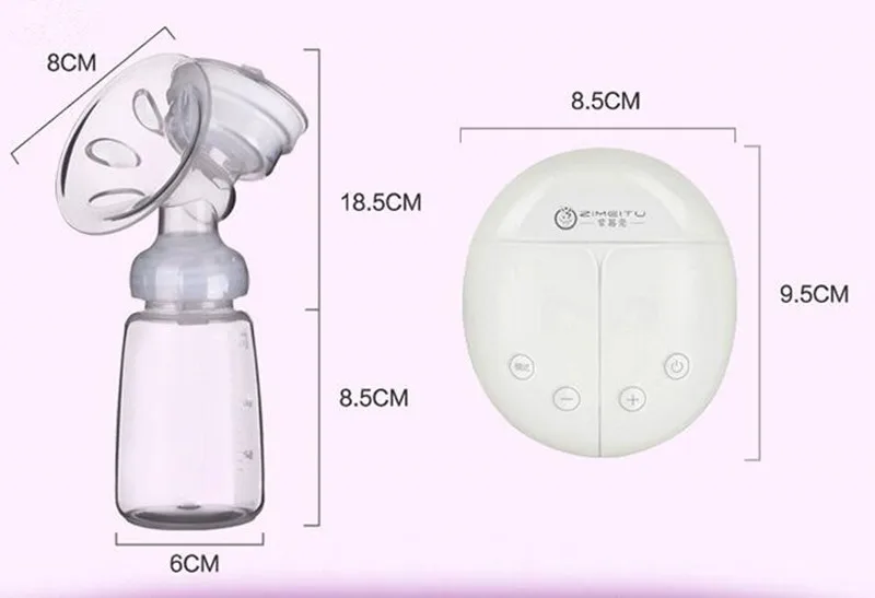 ZIMEITU электрические молокоотсосы для детской бутылочки мощный всасывающий USB Электрический молокоотсос с детской бутылочкой для молока