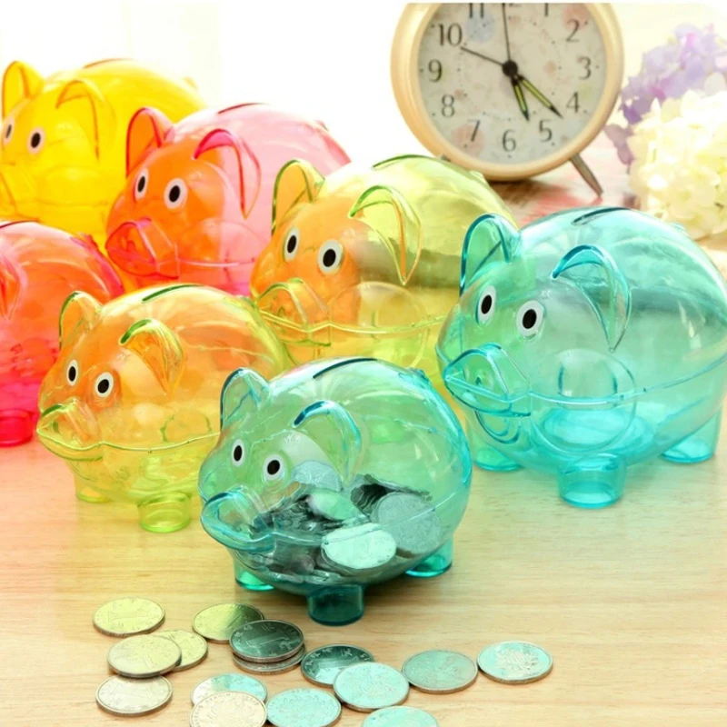 2018 Новое поступление пластиковый прозрачный ящик для денег коробка монет Kawaii