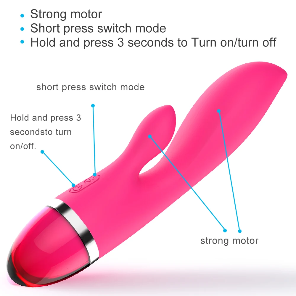 G Spot Rabbit Vibrator Sex Toy for Women Clitoris Stimulation Silicone Waterproof USB Rechargeable Adult Products | Красота и