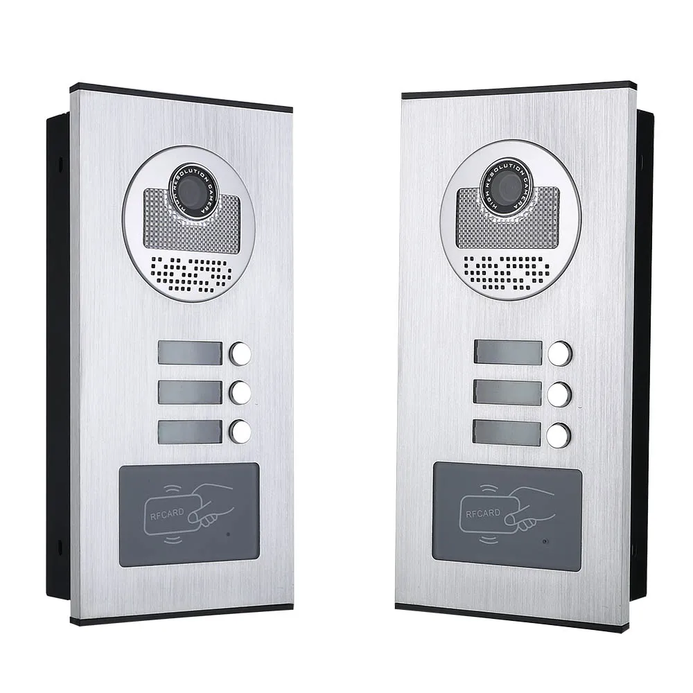 Видеодомофоны 3 квартиры 7 дюймов видео домофон система RFID IR-CUT HD 1000TVL дверной