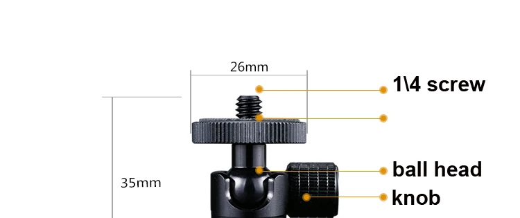 Мини-штатив с шаровой головкой dslr; 360 градусов камера монитор штатив; Видео 1/4 шаровая Головка из алюминиевого сплава go pro 4; Горячий башмак телефонные головки
