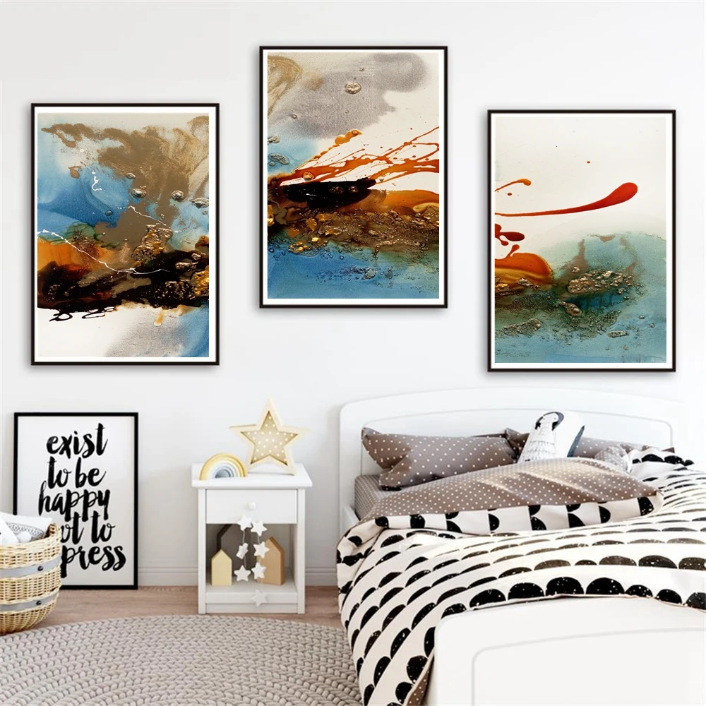 

Abstract Art Colorful Wall Decor Bathroom Pictures Wall Art Canvas Prints Colorful Painting for Living Room Wall Art Work Gift