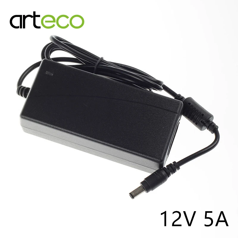 AC100 240V к DC 12 В 5A адаптер питания для светодиодный ЖК дисплей CCTV US/EU/AU/UK штекер