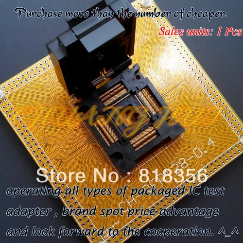 

Новинка, адаптер для программирующего интерфейса ФК TQFP128/QFP128/FPQ128, шаг 0,4 мм