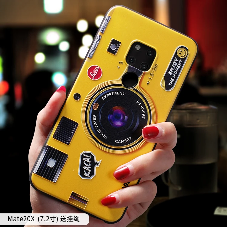 Huawei mate 20 pro задняя крышка высокого качества 3D рельеф мягкая 20X чехол матовый
