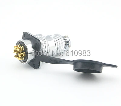 25mm 7Pin Plug Square Panel Mount Chassis 7 pin Aviation Connectors Ham Radio PCB For Wire Connector | Обустройство дома
