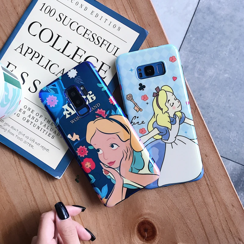 YHBBCASES для samsung S10 случае Симпатичные Алиса Блестящий телефон Обложка Galaxy S8 S9 плюс