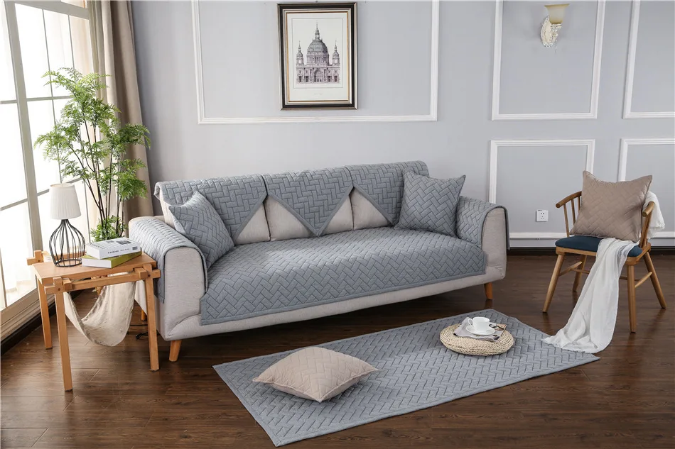 Хлопковые диванные подушки четыре сезона полотенца спинка полотенце чистый цвет