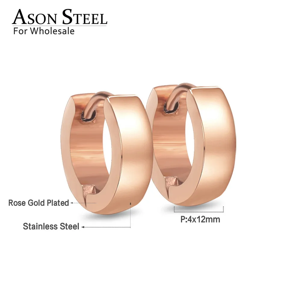 Женские серьги-кольца ASON steel серьги из нержавеющей стали золотого/серебряного