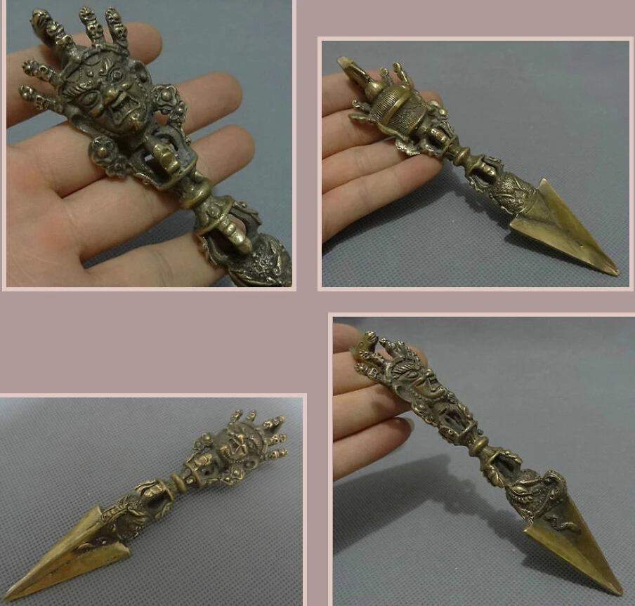 

[Старое ремесло] искусственная голова статуи защиты Vajra Talismans (A0314)