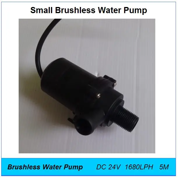 Небольшой водяной насос DC 24V 50W поток 1680LPH лифт 5 M циркуляция горячей воды фонтан