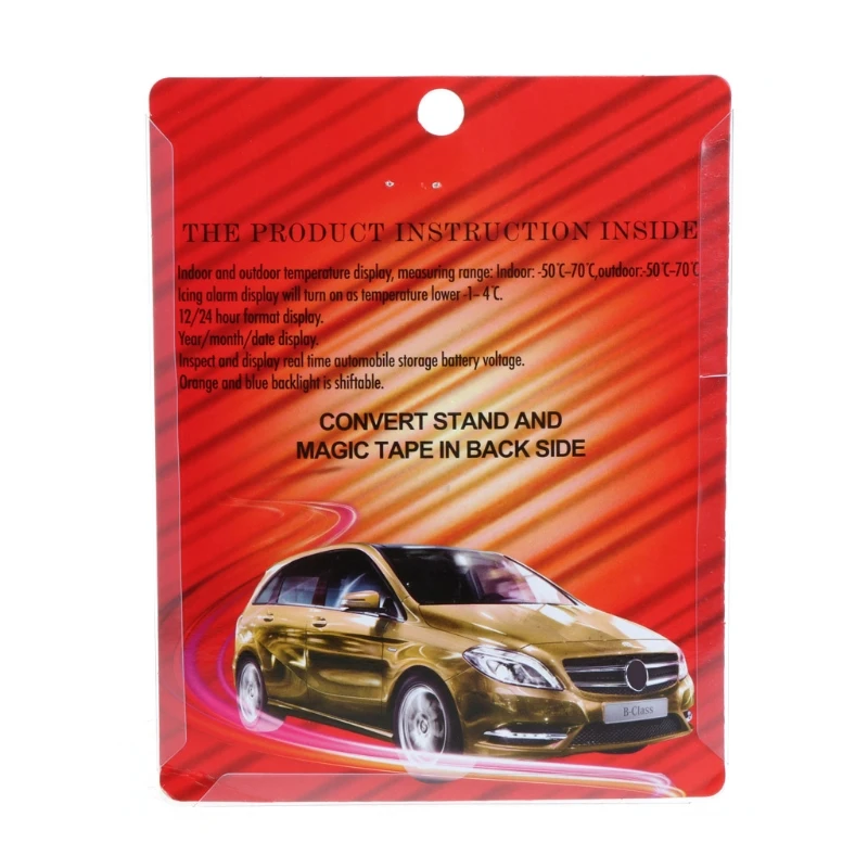 Цифровые ЖК-часы автомобильный Вольтметр термометр напряжение батареи temperature