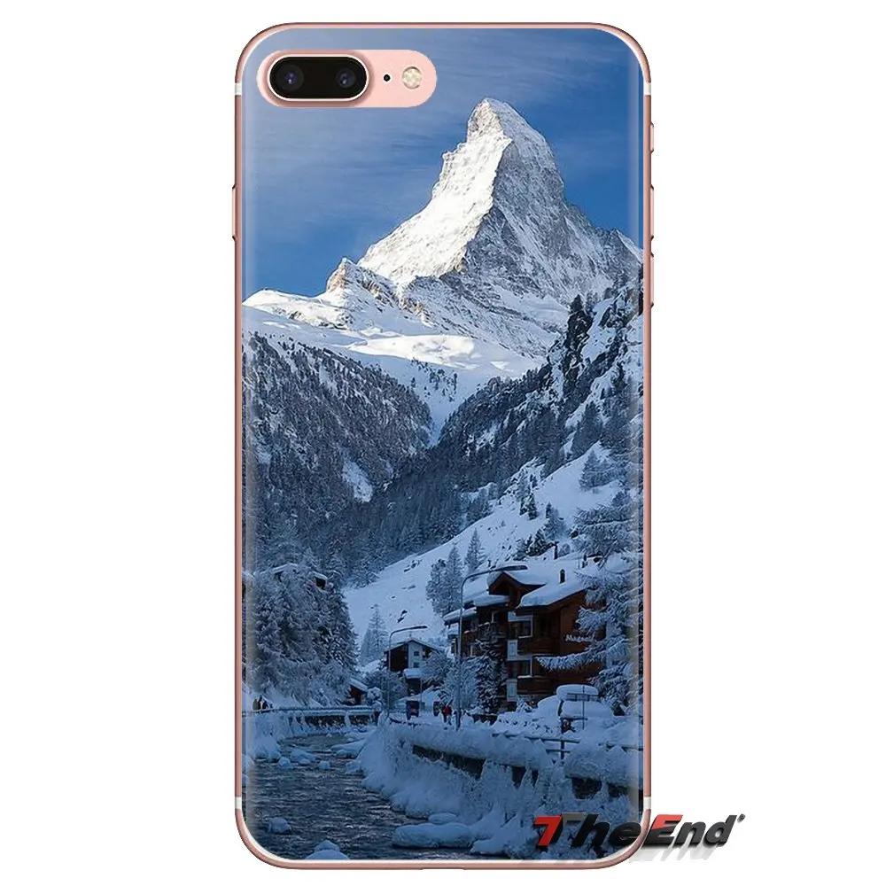 For Huawei G7 G8 P7 P8 P9 P10 P20 P30 Lite Mini Pro P Smart Plus 2017 2018 2019 TPU Covers Swiss Alps Nature Mountains Landscape |