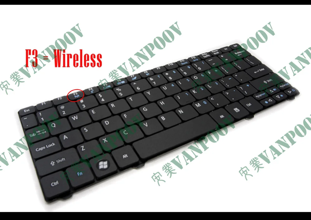 Клавиатура для ноутбука Acer Aspire One D255 D260 521 533 черная матовая версия США MP-09H23U4-6984 |