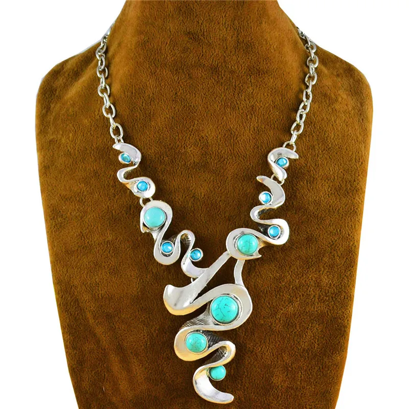 Экзотические casecade подвеска камень Цепочки и ожерелья для Для женщин Винтаж