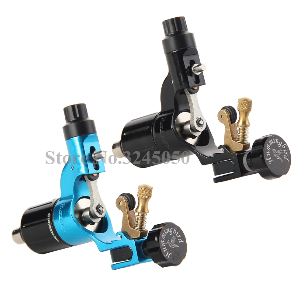 

Original 2pcs Hummingbird V2 Swiss Motor Rotary Blue&Black Tattoo Machines Free One Piece RCA Cord For Tattoo Supply