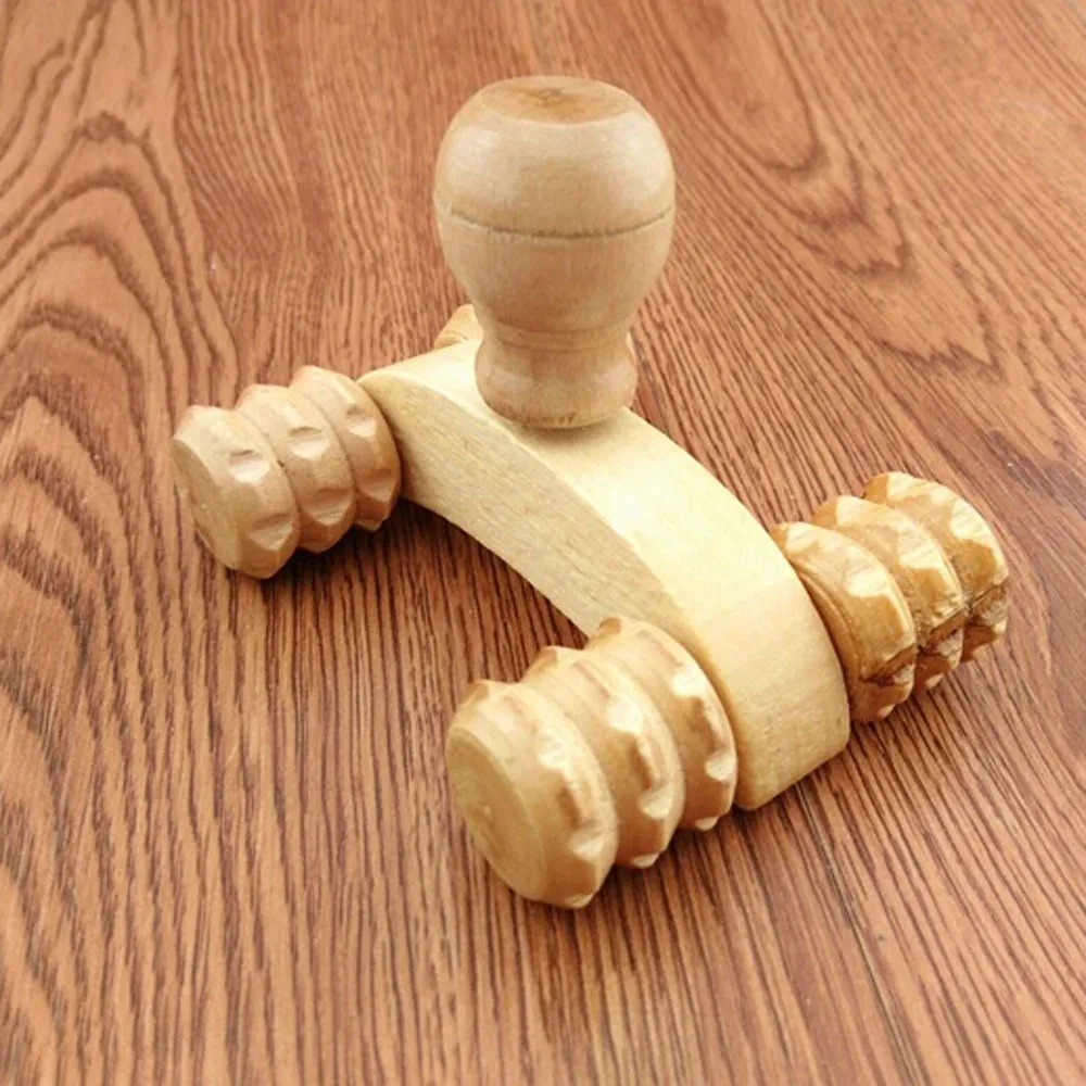 Массажер для лица деревянный автомобильный роликовый рефлекторный массаж ног