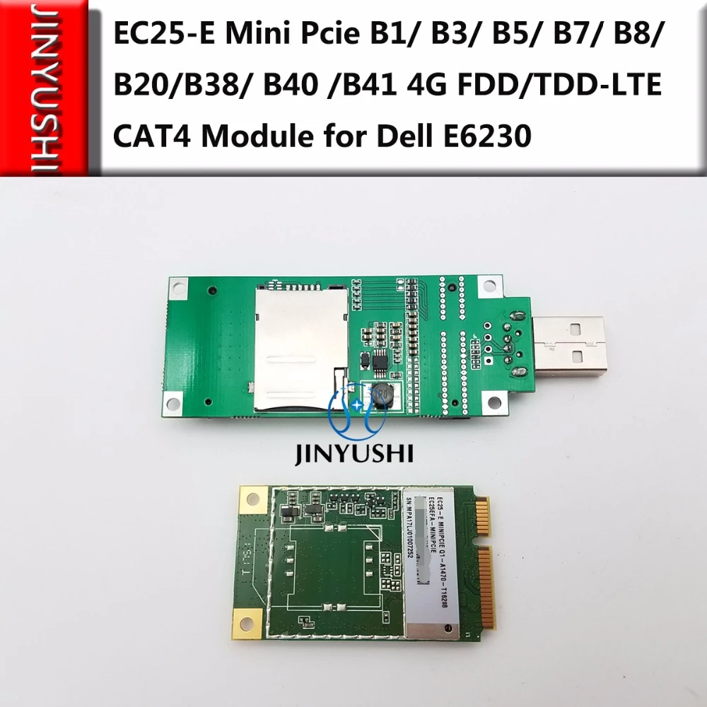 JINYUSHI EC25 EC25-E Mini Pcie + MINI PCIE к USB адаптеру B1/ B3/ B5/ B7/ B8/ B20/B38/ B40 /B41 4G FDD/TDD-LTE CAT4 | Компьютеры