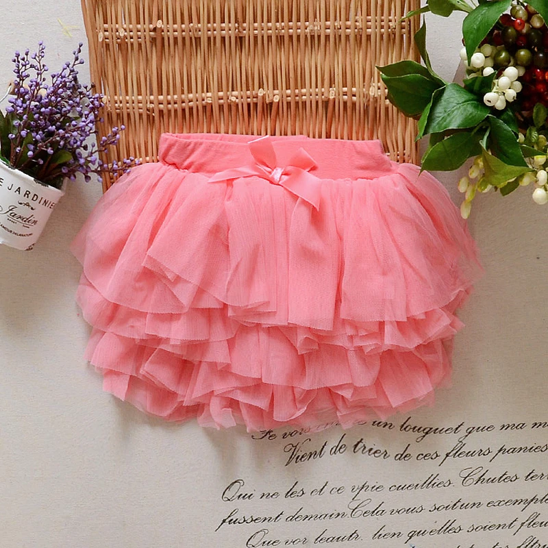 Новинка 2018 кружевная Милая юбка принцессы с бантом для девочек мягкая бальная