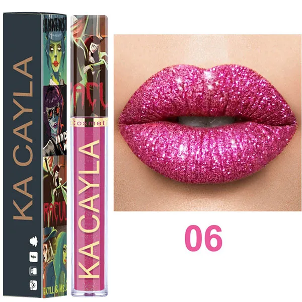New Brand Halloween Shimmer Liquid Lipstick Metallic Matte Waterproof Lipgloss Beauty Gift Make Up Cosmetic | Красота и здоровье