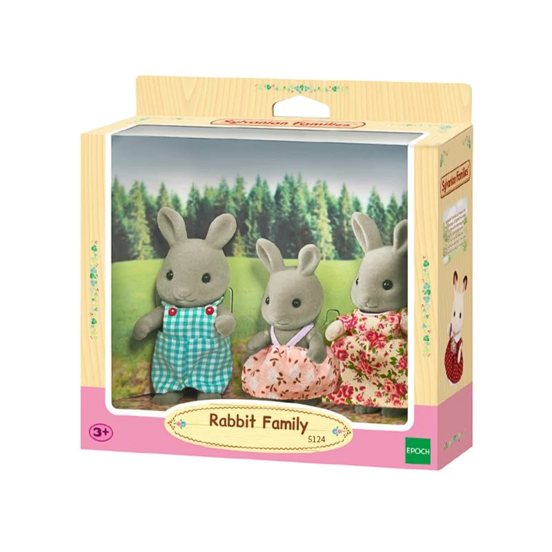 Sylvanian Family Rabbit 3 шт. набор кукольный домик пушистые животные игрушки Фигурки