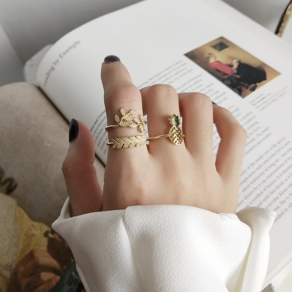 Корейский стиль S925 Стерлинговое серебро Природа растение фрукты Вдохновленный