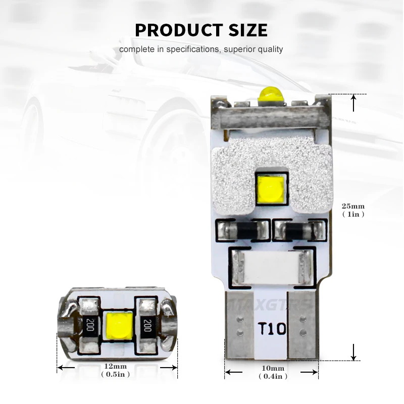 5X T10 W5W 168 194 CANBUS без ошибок чип CREE LED 3 SMD Автомобильная фотолампа для парковки лампы