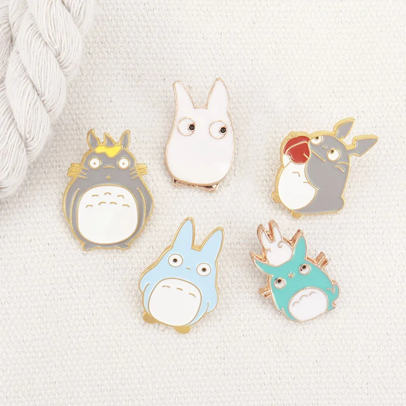 5 шт./компл. каваи Мой сосед Тоторо булавки броши мультфильм эмаль значок