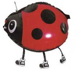 10 шт./лот разные цвета Божья коровка ходячие воздушные шары животные надувные для