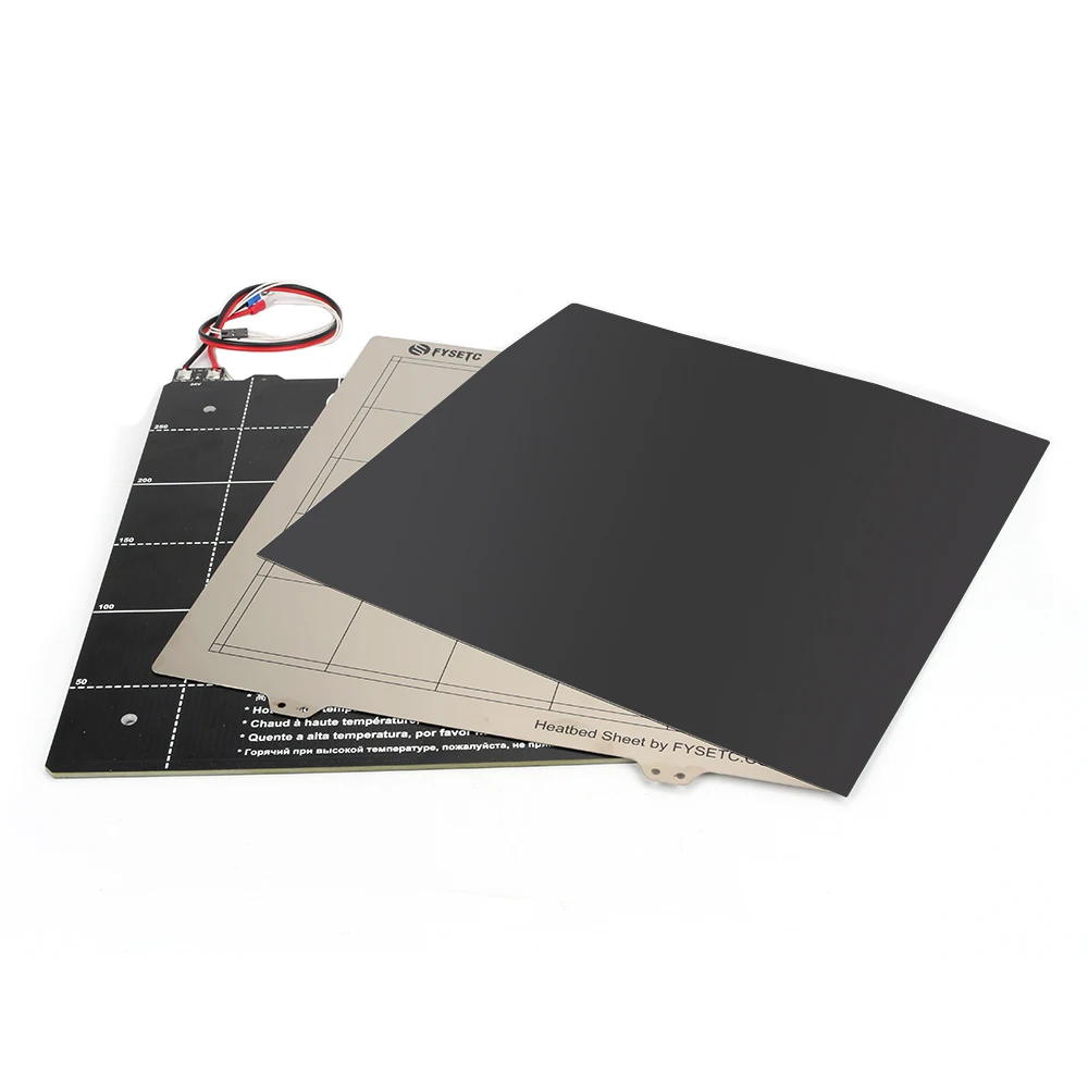 3D Printer Magnetic Heated Bed 24V Wiring Thermistor Kit With Steel Sheet 300*300mm For Creality CR-10 CR10 BLV MGN CUBE