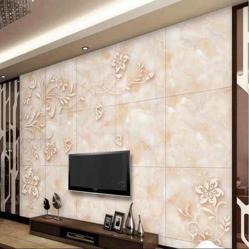wellyu Custom large - scale murals modern style stone marble tiles TV backdrop wallpaper papel de parede para quarto | Обустройство