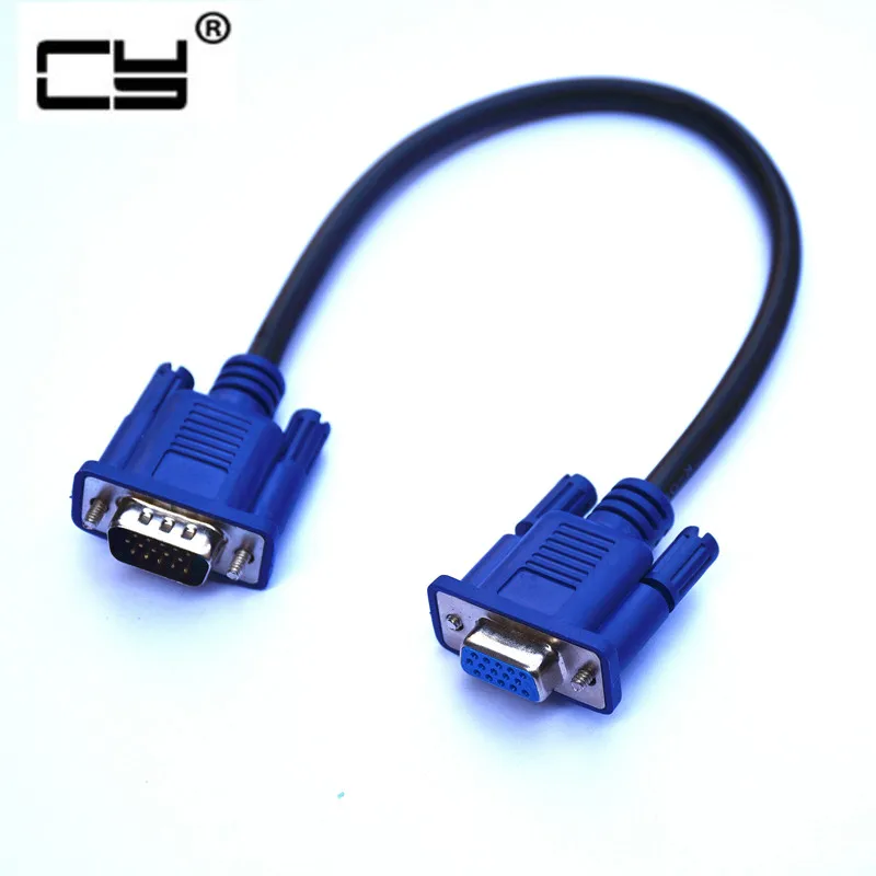 25 см/10 &quotHD15Pin VGA D Sub короткий видеокабель штекер гнездо и RGB кабель для монитора|vga
