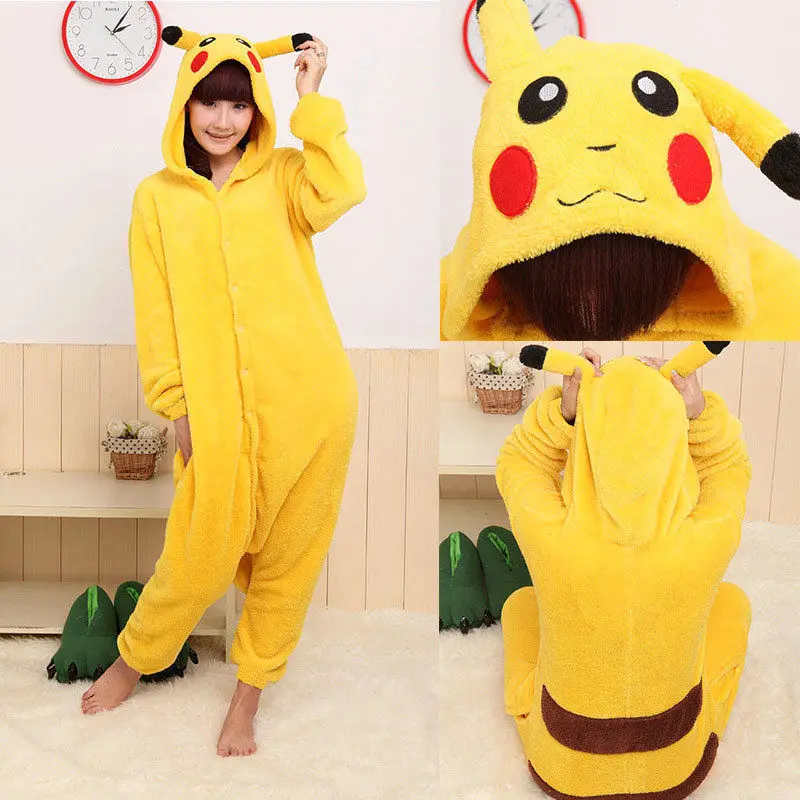 Пикачу животных Косплей Go взрослых пижамы Onesie Fantasias талисман Хэллоуин косплей костюмы для женщин и мужчин
