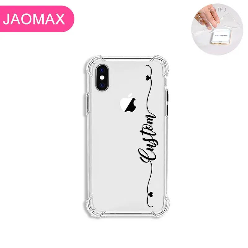 Ударопрочный дизайнерский чехол Jaomax с индивидуальным именем для iPhone 11 8 7 6s Plus Xs Max