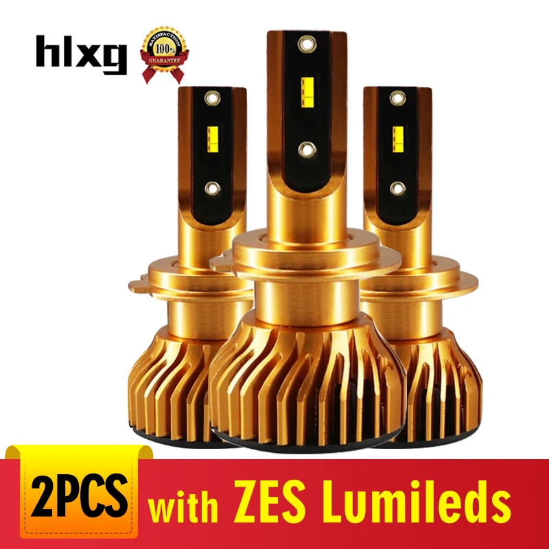 HLXG 12000LM H7 светодиодный H11 с Lumi s Luxeon ZES Chips автомобильный светильник H4