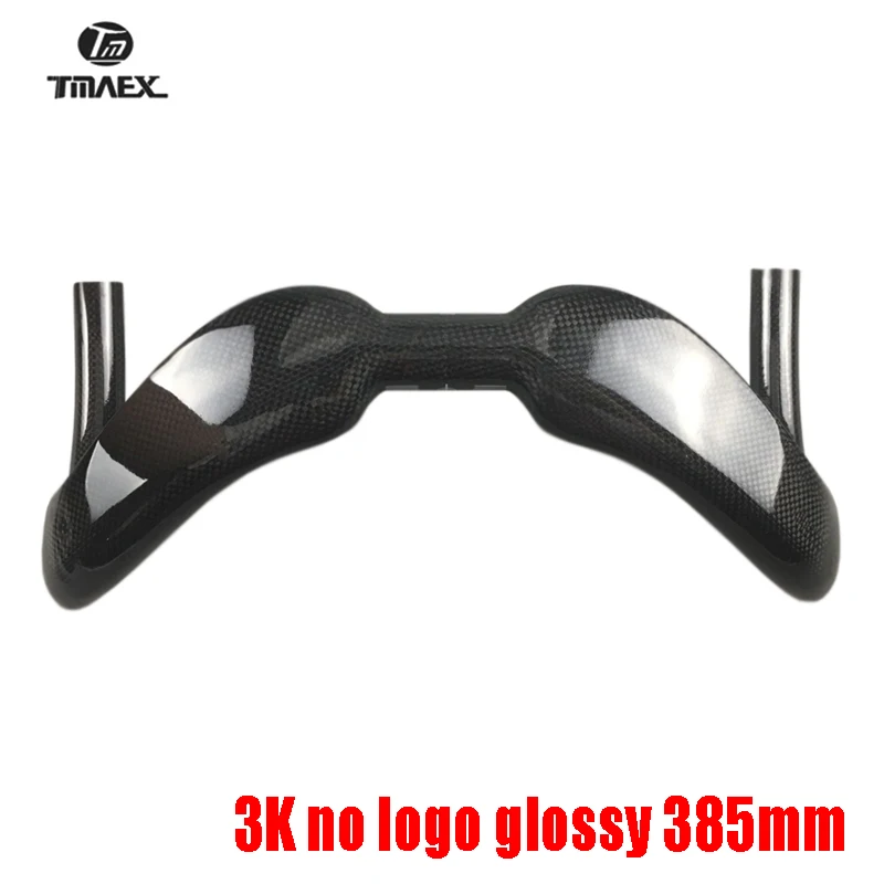 3k glossy 385mm Тип изогнутый брусок, карбоновый руль, откидывающийся брусок 3 k, глянец/матовое покрытие, 31,8 мм* 370/385 мм, для гонок, запчасти для велосипеда, ультра светильник - Цвет: 3k glossy 385mm