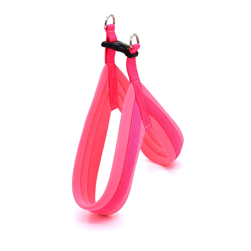 Pink Продукт для домашних животных, зимний жгут для собак, мягкий удобный нагрудный ремень, нейлоновый теплый жгут для собак, жилет для маленьких и средних собак, щенков HY018 - Цвет: Pink