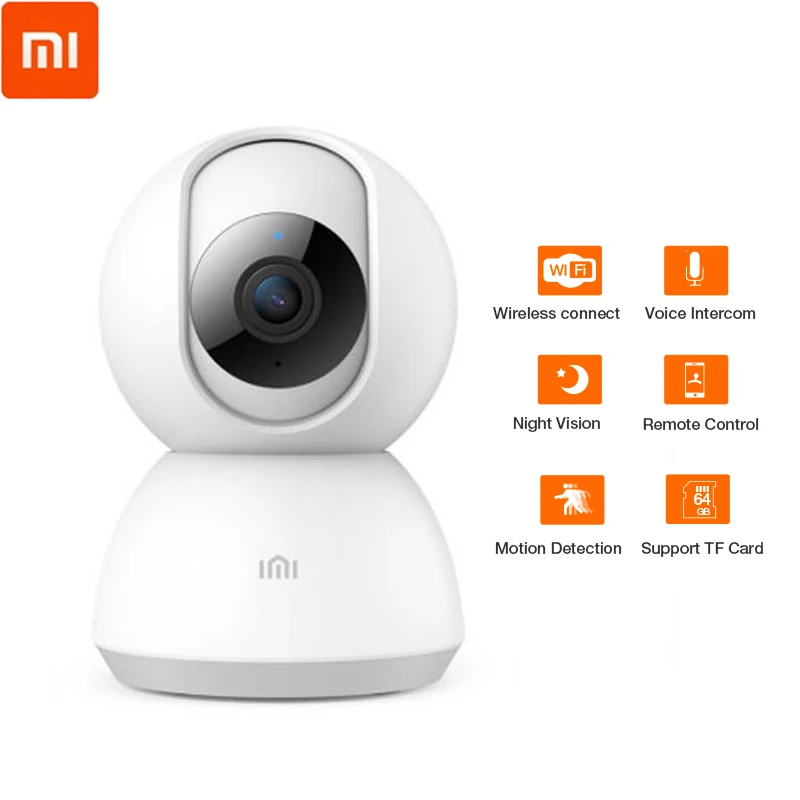 Оригинальная смарт-камера Xiao mi jia 1080 P 360 Угол wifi Беспроводная камера ночного видения монитор для детей камера с записью звука для mi Home App