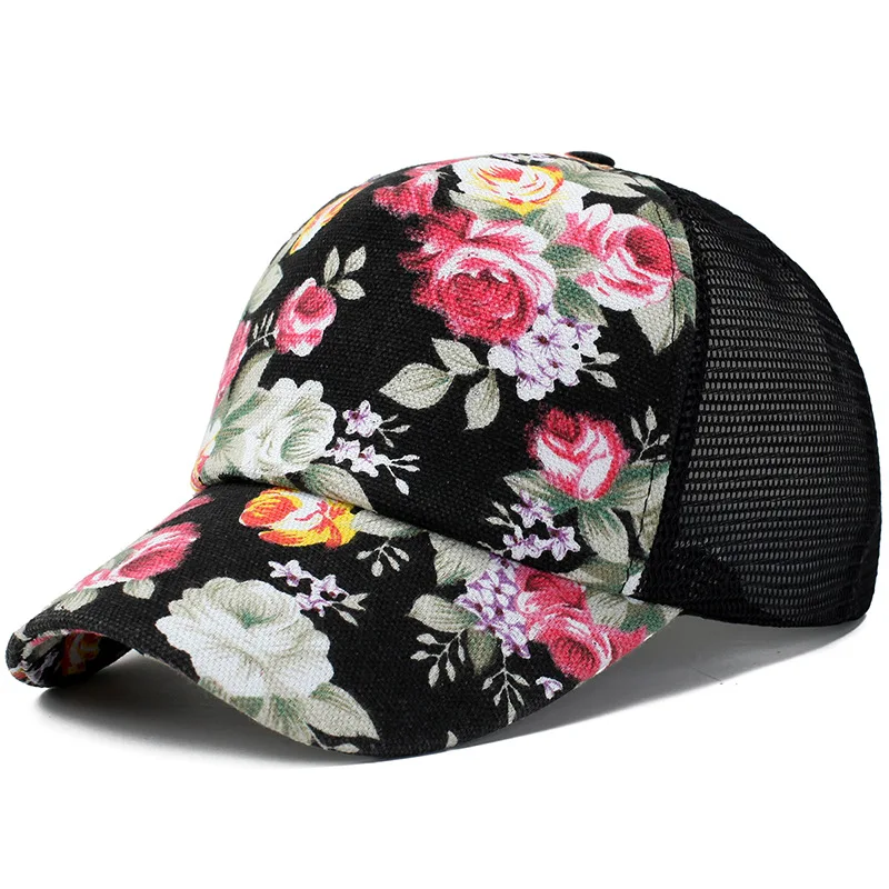 2019 Новый Для женщин летние Кепки цветы Бейсбол s Snapback шляпа летняя Gorra hombre Шапки