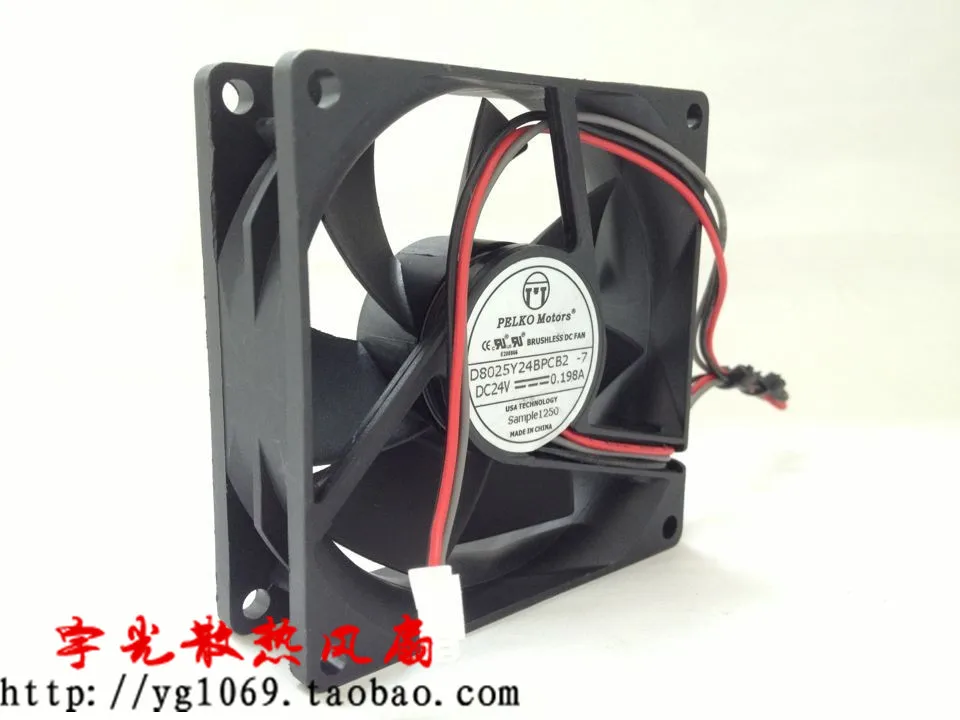 Новый вентилятор охлаждения PELKO MOTORS D8025Y24BPCB2-7 24V 0.198A 80*80*25 * мм | Компьютеры и офис