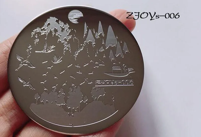 Zjoys 01-66 пластина для штамповки ногтей 5,6 см шаблоны изображений цветы пластина для стемпинга для нейл-арта изображения, новое изображение пластины для штамповки